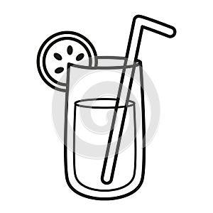 Illustration black and white juice