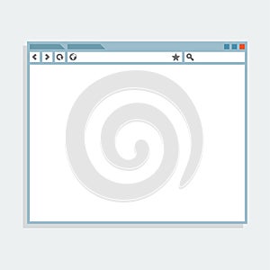 Illustration of blank browser window