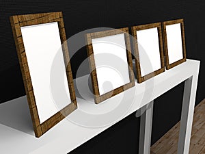 Illustration of blank picture frames