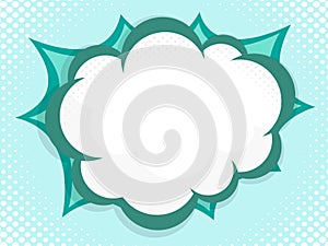 Illustration of blank speech bubble pop art, comic book