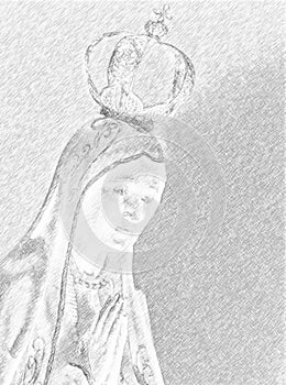 Illustration of the Blessed Virgin Mary photo