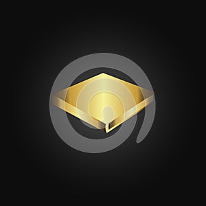 Bloc gold business vector logo photo