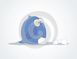 Illustration of a blue bird