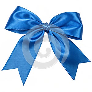 Blue Bow Illustration