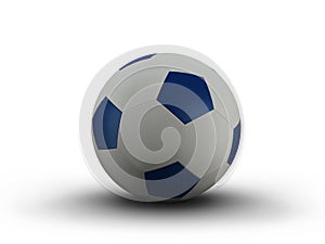 Illustration of a blue and white soccerball