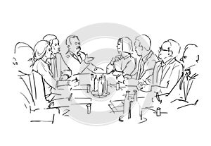 Illustration of board meeting