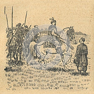 CIRCA 1647: Bohdan Khmelnytsky's conversation with a peasant about