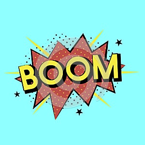 Illustration of boom explosion vector