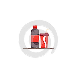 Illustration of bottle of Coca-Cola.