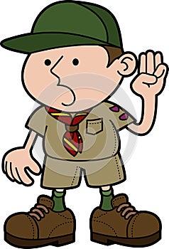 Illustration of boy scout photo