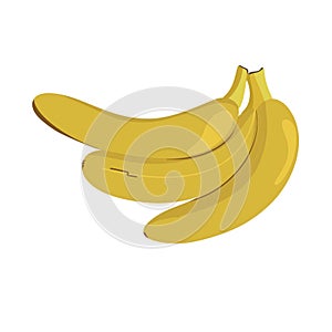 illustration of a branch of ripe bananas harvest kwanza on a white background