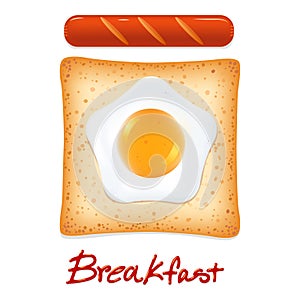 Illustration breakfast, vector