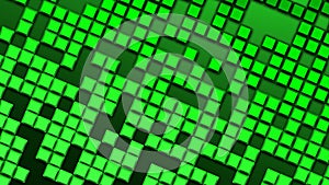 Illustration of a bright green background with a square slanted mosaic and added effects