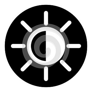 Brightness black circle icon photo