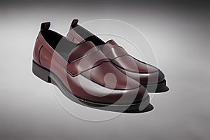 Illustration of brown loafer shoes