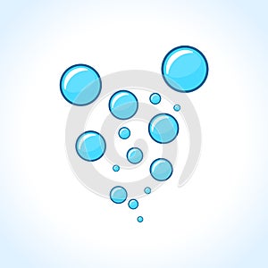 Bubbles design on white background