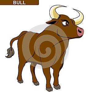 illustration of a bull cartoon