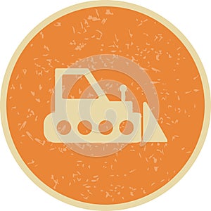 Illustration Bulldozer Icon For Personal And Commercial Use.