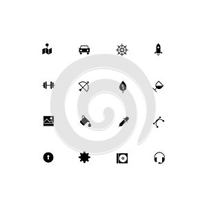 Illustration of business concept tab bar icons