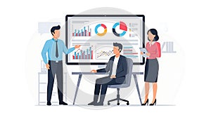 Business Data Analysis Presentation Teamwork, Charts, Graphs