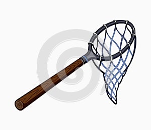 Illustration of butterfly net with handle