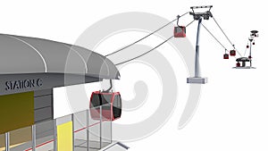 Illustration of Cableway Station
