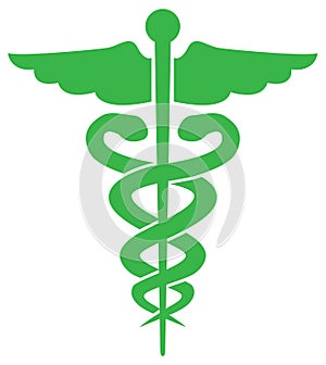 Illustration of the caduceus symbol of the pharmacy