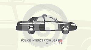 Illustration of a car police interceptor