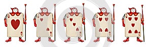 Illustration of Card soldiers Read Hearts from Ali