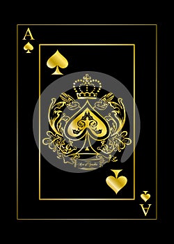 The spades ace gold photo