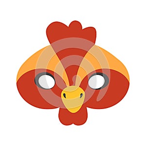 Illustration of carnival mask of a pet cock
