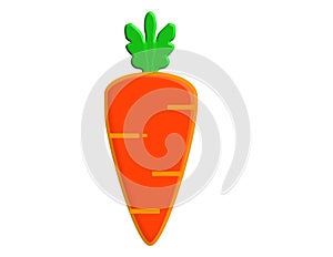 an illustration of carrot in emblem style