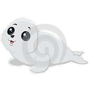 Illustration of cartoon baby seal