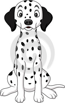 Cartoon cute dalmatian dog photo