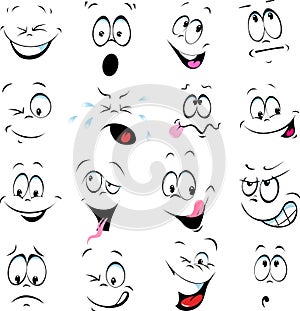 Illustration of cartoon faces photo