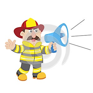 An illustration of cartoon fireman