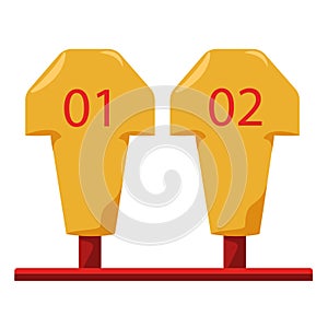 Illustration Cartoon Football Dummy Icon Isolated