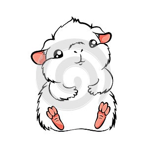 Illustration of Cartoon Hamster Character