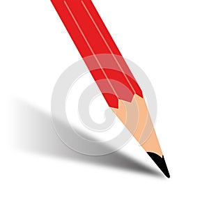 Illustration of a cartoon pencil writing