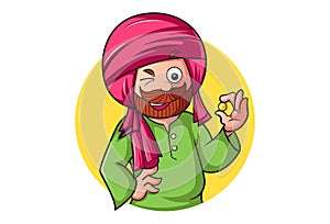 Illustration Of Cartoon Punjabi Man