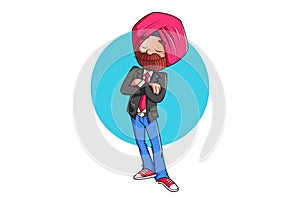 Illustration Of Cartoon Punjabi Man