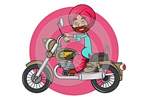 Illustration Of Cartoon Punjabi Man