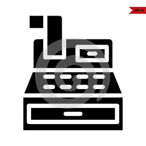 illustration of cash register glyph icon