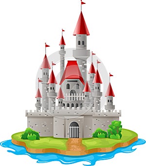 Illustration castles on the islands. photo