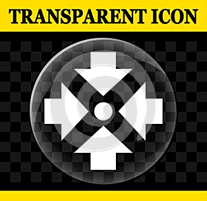 Centralization point vector circle icon photo
