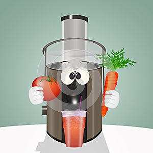 Illustration of centrifuged vegetables photo