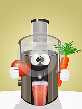 Illustration of centrifuged vegetables