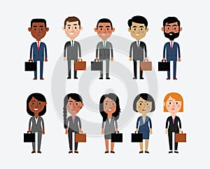 Illustration Of Characters Depicting Business Occupations