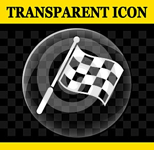 Checkered flag vector transparent icon