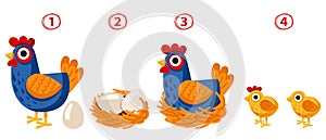 Illustration for children as chickens appear photo